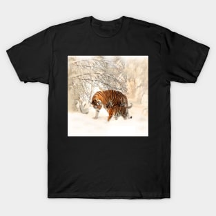 TIGER FAMILY SNOW AND WINTER FUN T-Shirt